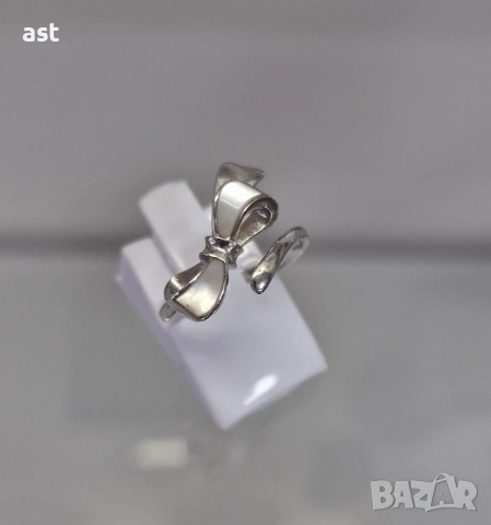 сребърен пръснен панделка, снимка 3 - Пръстени - 53633229