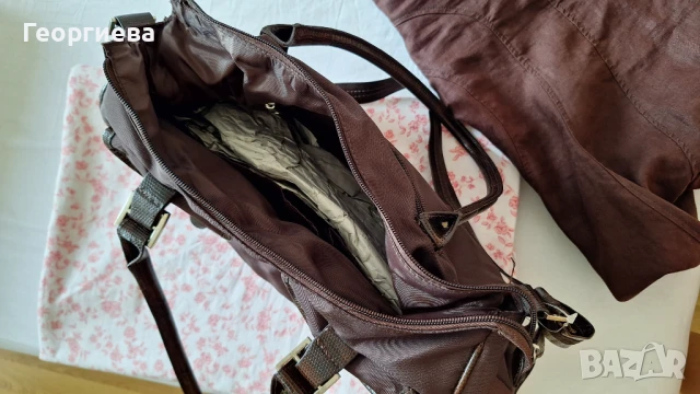 Нова шоколодово кафява от плат, снимка 3 - Чанти - 50917665