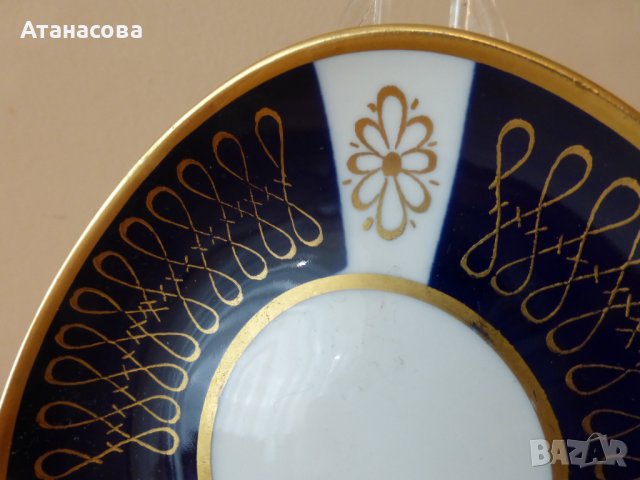 Немски порцеланови чинийки за масло кобалт 3 бр 1960 г чинии чиния, снимка 5 - Чинии - 44462605