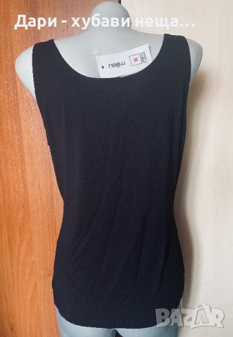 Еластичен черен потник, голям размер🍀❤️XL❤️🍀арт.5011, снимка 3 - Потници - 41539816