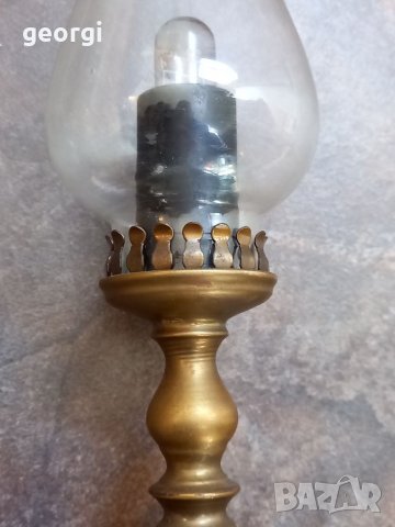 Ретро бронзова настолна лампа, снимка 5 - Настолни лампи - 35835355