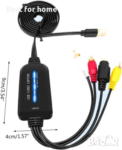  USB 2.0 видео конвертор карта VHS VCR към цифров конвертор BaoFufc, снимка 3 - Друга електроника - 50376816