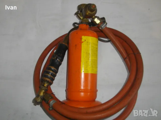 35см НЕМСКА ГАЗОВА ГОРЕЛКА ПРОПАН-БУТАН С БУТИЛКА МАРКУЧ И КЛАПАН РЕГУЛАТОР НАЛЯГАНЕ ПОЧТИ НОВА , снимка 17 - Други инструменти - 48112185