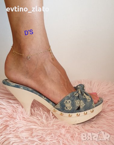 Златни гривни за крак-14 К, снимка 11 - Гривни - 37702604