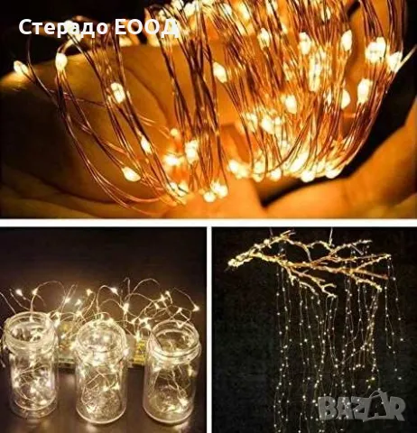 СОЛАРНА ВЕРИГА СЪС 100 МИКРОСВЕТОДИОДА, снимка 3 - Декорация за дома - 48081701