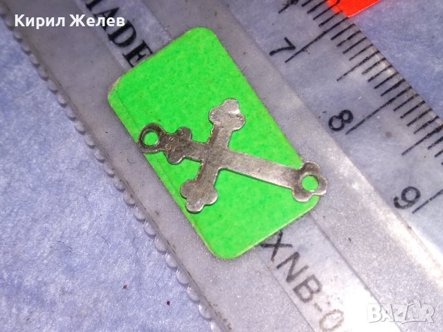 СТАРО СРЕБЪРНО НАГРЪДНО КРЪСТЧЕ СРЕБРО 950 ПРОБА РЪЧНА МАЙСТОРСКА ИЗРАБОТКА 26350, снимка 7 - Антикварни и старинни предмети - 40500179
