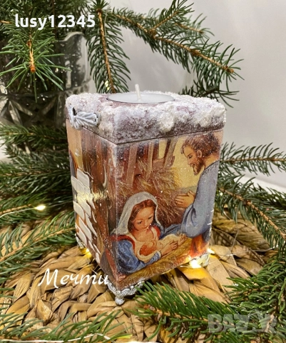 Свещник кутия-Свята нощ! 🎄, снимка 2 - Декорация за дома - 52769456