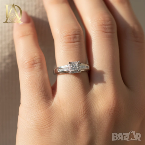 Нов Златен Пръстен с 0.55кт Естествени Диаманти , снимка 2 - Пръстени - 40456765