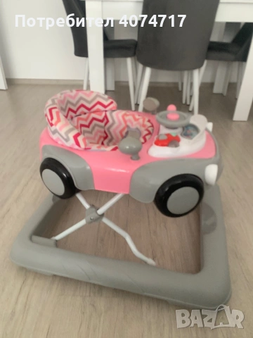 ДЕТСКА ПРОХОДИЛКА - CANGAROO SHELBY , РОЗОВА бебешка проходилка , снимка 3 - Проходилки - 53093248