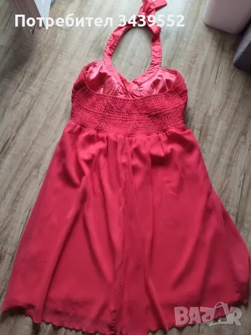 Коралова рокля, снимка 2 - Рокли - 50421075