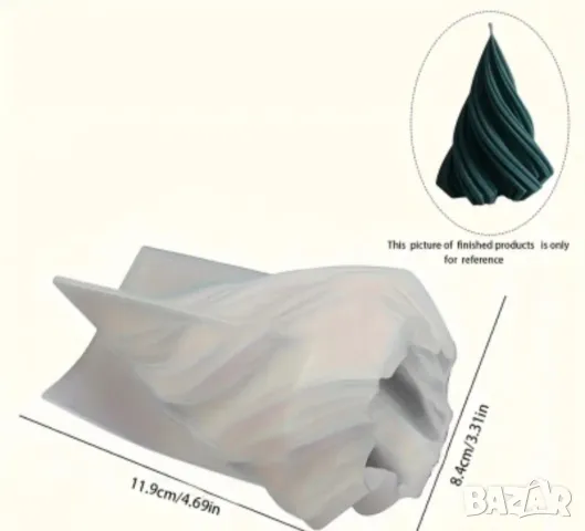 Молд елха 3 размера, снимка 6 - Форми - 50238451