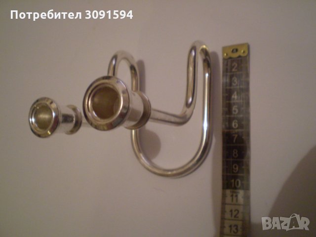 Посребрен двоен свещник, снимка 5 - Други - 34581152