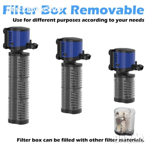 4-в-1 потопяема помпа 2500L/h тиха помпа за аквариуми, снимка 9 - Аквариуми - 53750935