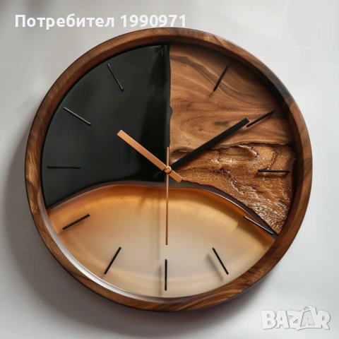 Стенен часовник от естествена дървесина по поръчка, снимка 6 - Декорация за дома - 53727150