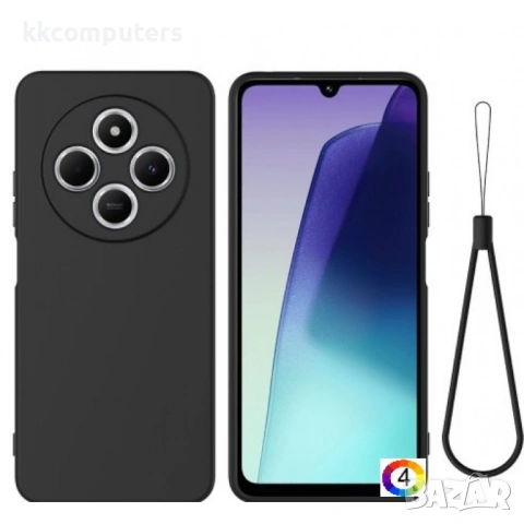 Xiaomi Poco M7 5G Hand Strap Силиконов Калъф TPU и Протектор