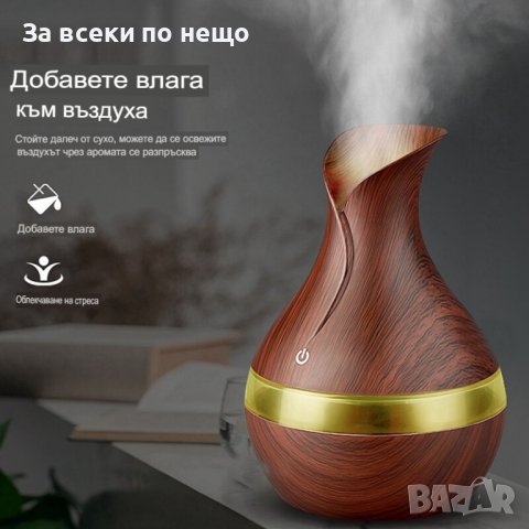 Ултразвуков Арома Дифузер , 300мл - овлажнител за въздух с етерични масла, снимка 5 - Овлажнители и пречистватели за въздух - 39284918