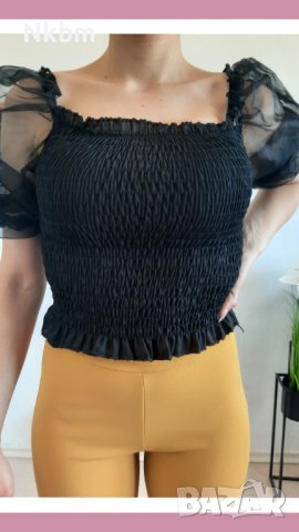 Дамска блузка с буфан ръкави, снимка 1 - Блузи с дълъг ръкав и пуловери - 40428505