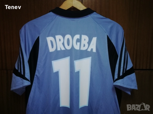 Olympique Marseille Drogba 2003 2004 Third Adidas оригинална тениска фланелка Марсилия Дрогба екип , снимка 4 - Тениски - 52807697