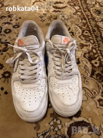 Nike Air Force 1 White/Blue – 44 номер – Оригинални, снимка 3 - Маратонки - 56269366
