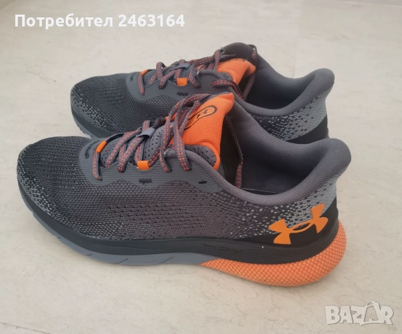 Продавам Маратонки Under Armour HOVR Turbulence 2 употребявани, размер 42, сиви и оранжеви, снимка 2 - Маратонки - 52439083