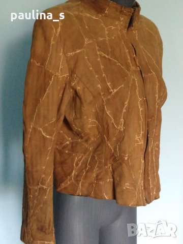 Декорирано яке от естествен велур "one-two" / голям размер 