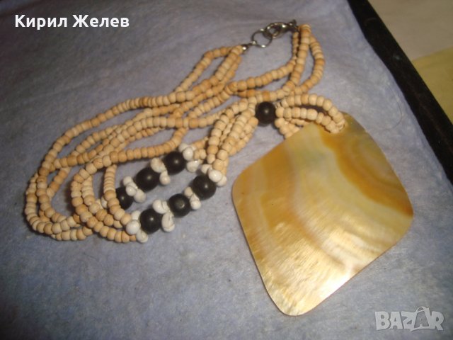 СКЪПОЦЕННА СЕДЕФЕНА ХЕНД-МЕЙД АРТ МЪНИСТЕНА ОГЪРЛИЦА КРАЛСКИ СЕДЕФ 15108, снимка 5 - Колиета, медальони, синджири - 35997643