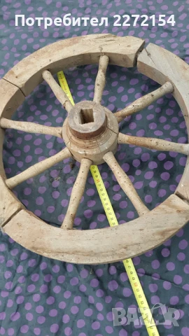 Дървено колело от чакръг, снимка 4 - Антикварни и старинни предмети - 51196223