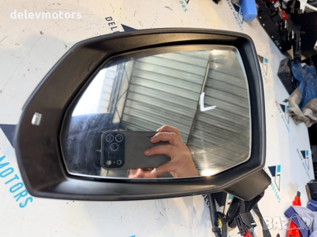 4M1857409 AD ляво огледало с 10 пина от Audi Q7 S-line 3.0 TDI quattro, 272 ph., 2018, 153 000 km., снимка 2 - Части - 52486681