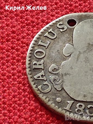СРЕБЪРНА МОНЕТА 2 реала 1808г. Карлос четвърти Севиля Испания УНИКАТ 26754, снимка 4 - Нумизматика и бонистика - 40128168