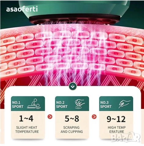 ⭐ Интелигентен 3в1 Уред: Динамични Вендузи, Gua Sha и Инфрачервена Топлина (USB), снимка 3 - Масажори - 52552414