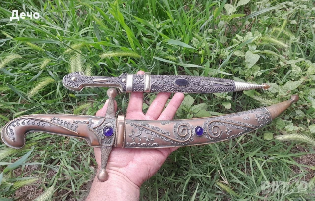 Стари качествени Кавказка Кама Кинжал между 36 и 55см