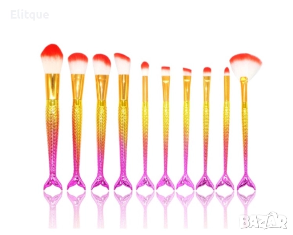 Десет чудесни четки за грим с дръжка тип русалка в два варианта HZS62, снимка 10 - Други - 52820416