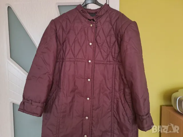 Дамско зимно дълго палто манто шушлеково голям размер, снимка 3 - Палта, манта - 48975930