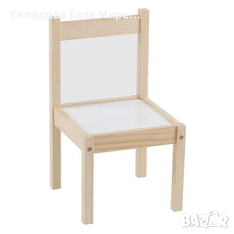 Детски стол, Естествено дърво, 29x29x50.5 сантиметра, снимка 1