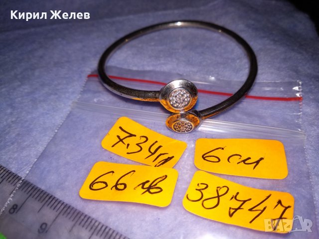 PANDORA ИЗЯЩНА СКЪПОЦЕННА ОТВАРЯЩА се СРЕБЪРНА ГРИВНА СРЕБРО S925 сЮВЕЛИРНО ФАСЕТИРАНИ ЦИРКОНИ 38747, снимка 5 - Гривни - 41741079