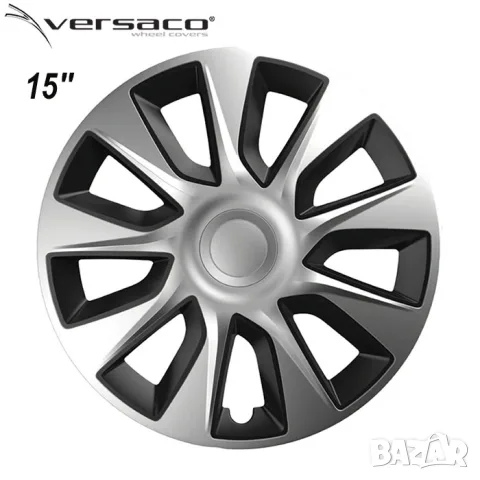 Тасове за джанти 15'' Versaco Stratos сребрист/черен, снимка 2 - Аксесоари и консумативи - 55861812