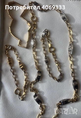 Златни гривни 14карата и ланец , снимка 9 - Гривни - 53666346