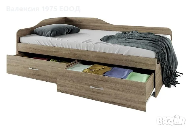 Легло персон и половина с чекмеджета Сити 2030 сонома, орех или комбинация бяло/ арвен, снимка 7 - Спални и легла - 46494902