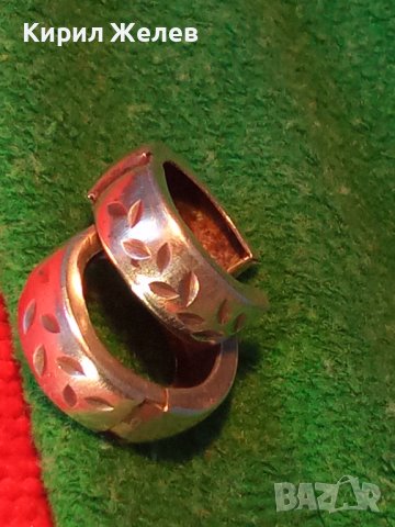 СТАРИ РЪЧНО ФЛОРАЛНО ОРНАМЕНТИРАНИ АРТ ДЕКО СРЕБЪРНИ ОБЕЦИ АНГЛИЯ СРЕБРО 925 МАЙСТОРСКИ 38696, снимка 4 - Обеци - 41730288