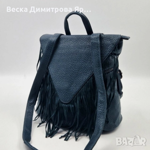 Дамска раница от еко к. с ресни – бохо стил, удобство и обем (36×30×16 см), снимка 8 - Раници - 52574149