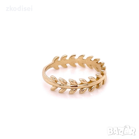 Златен дамски пръстен 2,19гр. размер:54 14кр. проба:585 модел:22118-6, снимка 3 - Пръстени - 44768745
