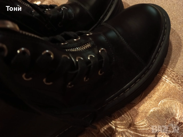 Нови Дамски Високи Кожени Боти 40, снимка 10 - Дамски боти - 52923235