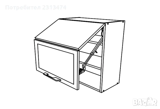 Кухненски шкаф 80см, снимка 2 - Шкафове - 56055128