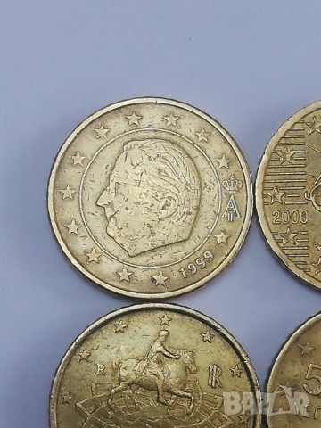 лот 8 монети 50 евро-цента различни държави, снимка 2 - Нумизматика и бонистика - 46648637