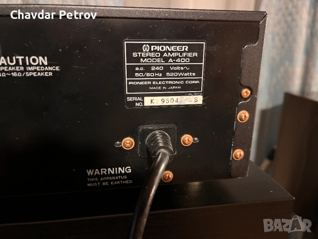 Линеен усилвател Pioneer A400, снимка 8 - Ресийвъри, усилватели, смесителни пултове - 52596612