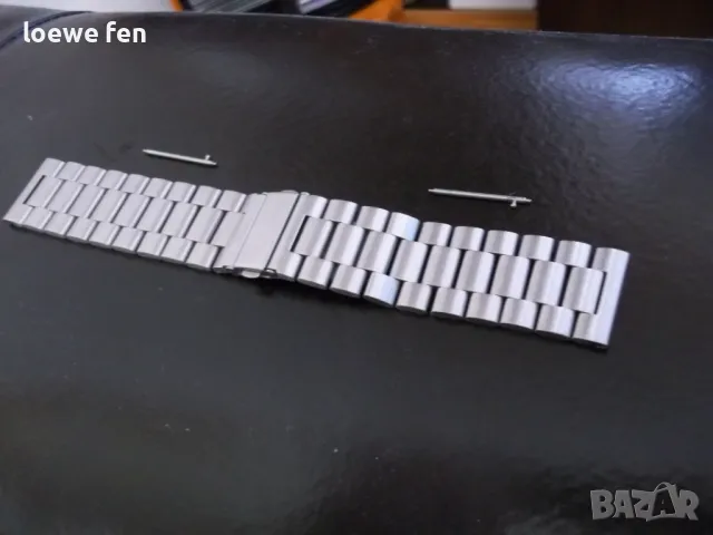 24 мм - Верижка за часовник масивна неръждаема стомана стоманена !, снимка 4 - Каишки за часовници - 49340966