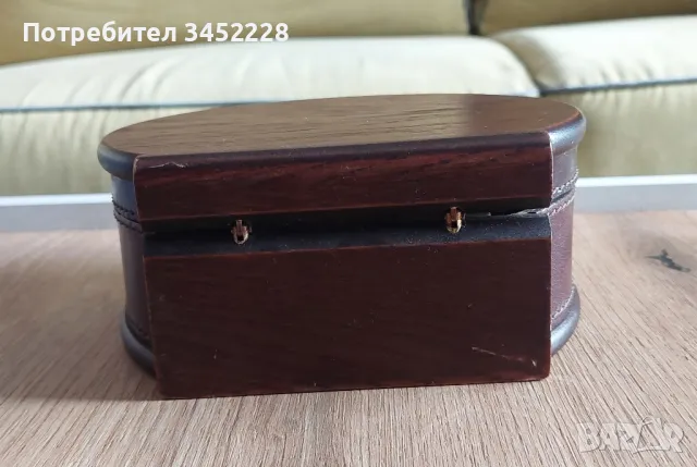 кутия дърво и кожа за ценители отлична , снимка 5 - Антикварни и старинни предмети - 49664857