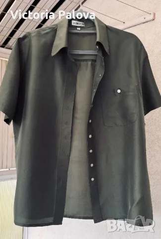 Прекрасна риза MICHELE PERETTO коприна 100%, снимка 13 - Ризи - 50084145