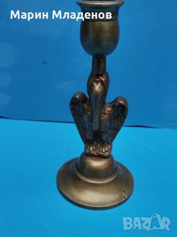 Стар свещеник - месинг , снимка 1