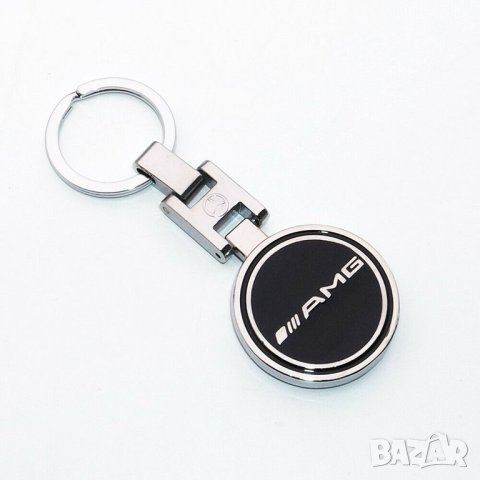 ключодържател Мерцедес Mercedes  AMG  class метален кръгъл черно сиво, снимка 3 - Аксесоари и консумативи - 41513896